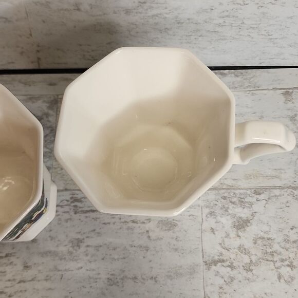 Christmas Vintage Mugs Cups Nikko Christmas time Set of 2 - Picture 4 of 5